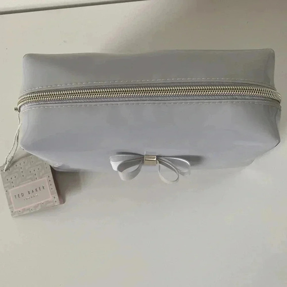 NWT Ted Baker Grey Bow Bag/Makeup Bag - Picture 6 of 16